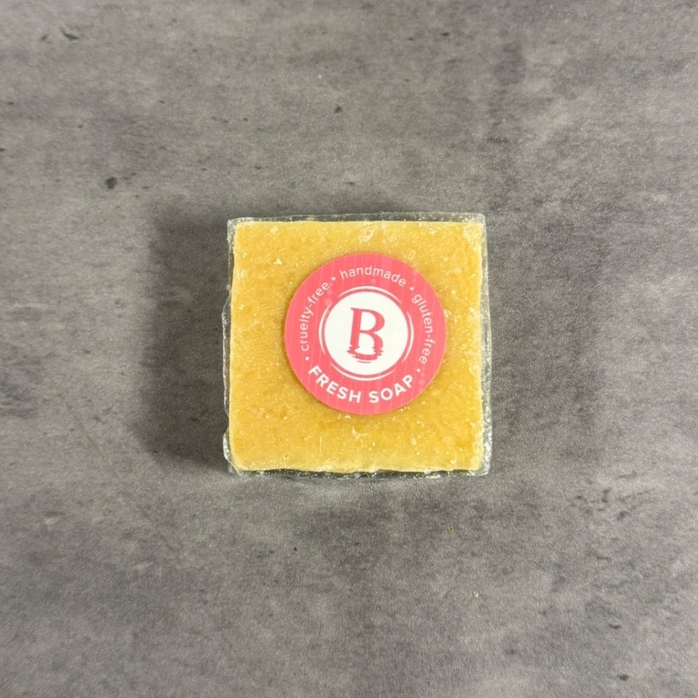 Basin Bar Soap Unisex 3.3 oz Egg White Yellow Handmade Lemongrass Coconut Oil
